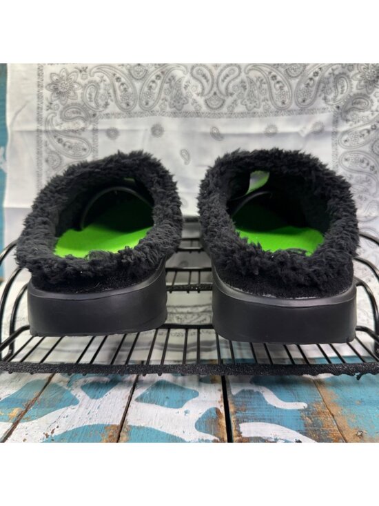 NEW Oofos Oocoozie Sherpa Mule Slipper Recovery Comfort Black Mens Size 9 main image 7